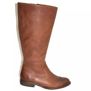 New! BORN North Brown Leather Knee High Riding Boots Sz 8 M F71006 DD444